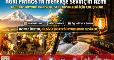 Ağrı’da Azmin Zaferi: Gündüz Merada Hayvansal Üretim, Gece Masada Eğitim Mesaisi…