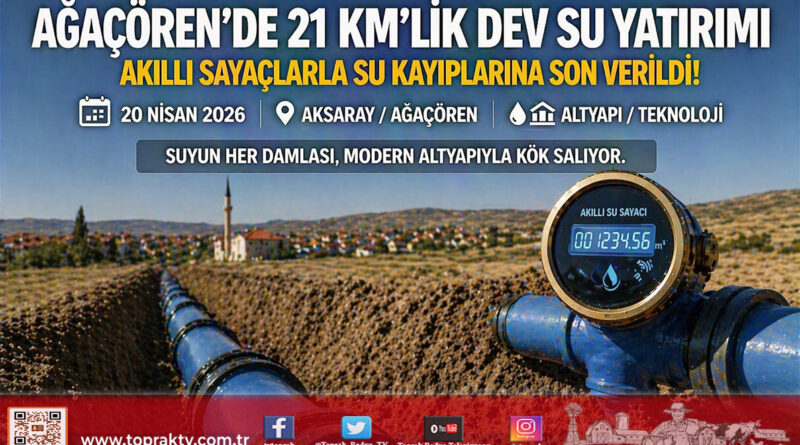 Ağaçören’de Su Devrimi: 21 Kilometrelik Yeni Hat ve Akıllı Sistemler Devreye Girdi…