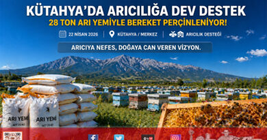 Kütahya’da Arıcılığa Stratejik Destek: 324 Üreticiye 28 Ton Arı Yemi Dağıtıldı…