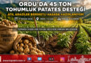 Ordu’da Patates Seferberliği: 45 Ton Tohumluk Destekle Atıl Araziler Filizleniyor…