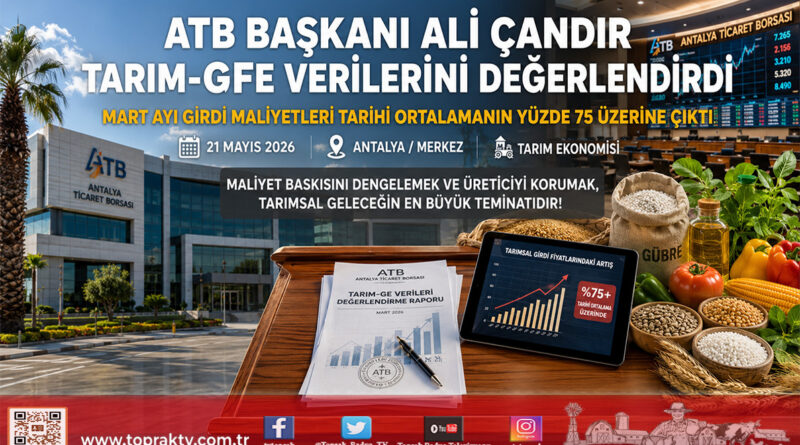 ATB Başkanı Çandır: “Mart Ayında Tarımsal Girdi Maliyetleri Ortalamanın Çok Üzerinde Arttı”…