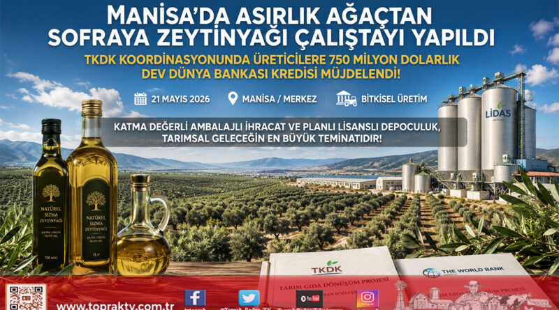 Manisa’da Dev Zeytinyağı Çalıştayı: Sektöre $750 Milyonluk Dünya Bankası Kredisi Müjdelendi…