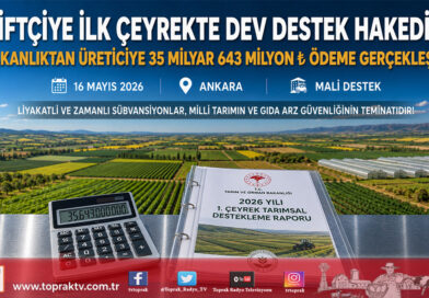 Üreticiye Dev Can Suyu: Yılın İlk Çeyreğinde 35,6 Milyar ₺ Tarımsal Destek Ödemesi Yapıldı…