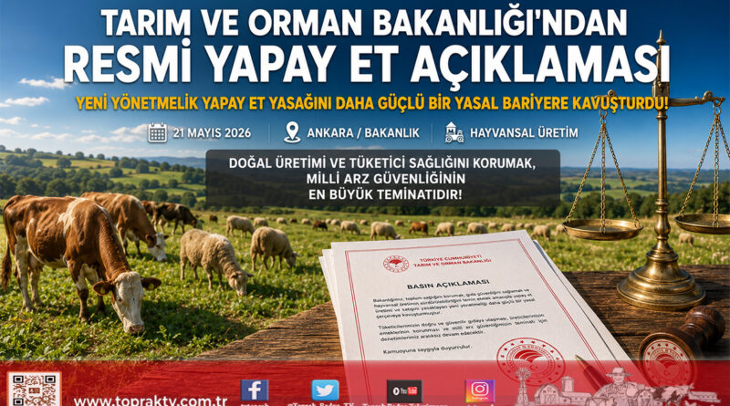 Tarım ve Orman Bakanlığı’ndan Net Açıklama: Türkiye Sınırları İçinde Yapay Et Üretimi ve Tüketimi Söz Konusu Değildir…
