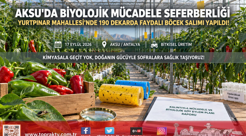 Antalya Aksu’da Kalıntıya Geçit Yok: Yurtpınar Mahallesi Biyolojik Mücadele Köyü Oluyor!…
