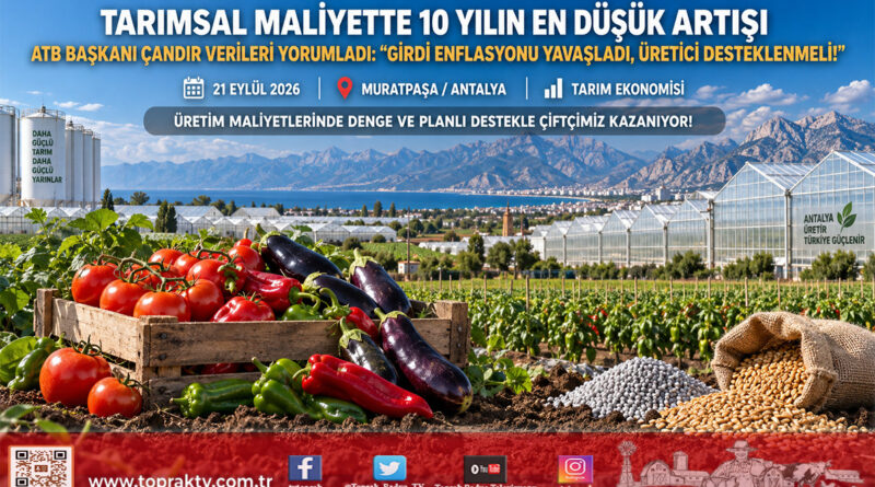 Tarımsal Girdide 10 Yılın En Düşük Temmuz Artışı: ATB Başkanı Çandır Maliyet ve Fiyat Makasını Değerlendirdi!…