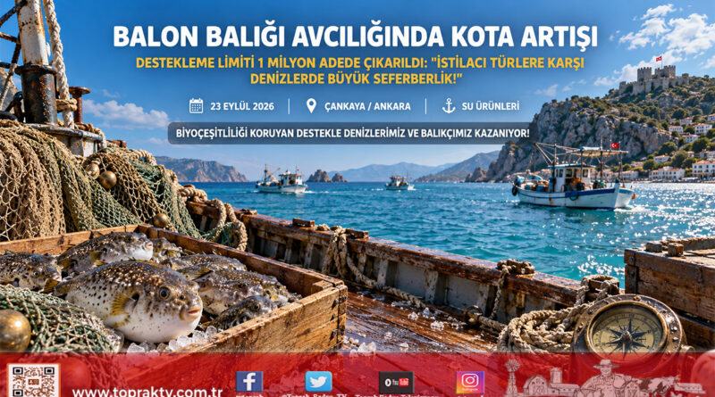 Denizlerimizde İstilacı Türlere Karşı Büyük Seferberlik: Balon Balığı Avcılığı Destekleme Limiti 1 Milyon Adede Çıkarıldı!…