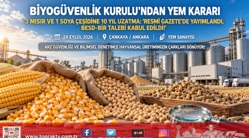 Resmi Gazete’de Yayımlandı: Yem Amaçlı 3 Mısır Ve 1 Soya Çeşidinin İzin Süresi 10 Yıl Uzatıldı!…