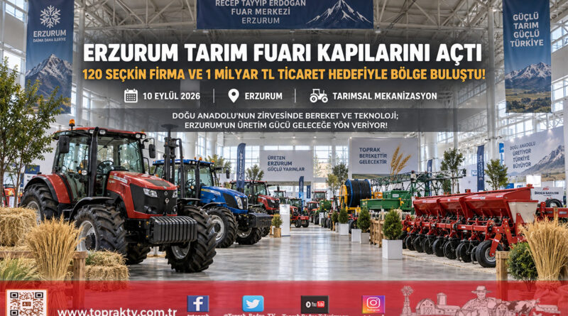 Doğu Anadolu’nun Üretim Üssü Erzurum’da Buluştu: Uluslararası Tarım Fuarı 120 Firma ve 1 Milyar ₺’lik Hedefle Kapılarını Açtı!…