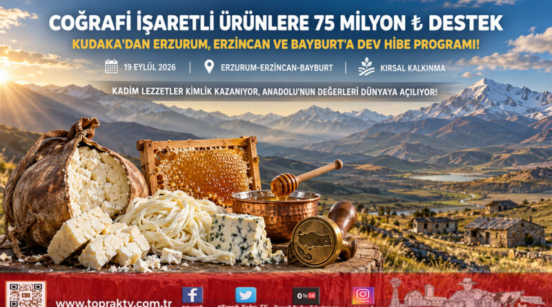 Kuzeydoğu Anadolu’da Coğrafi İşaretli Ürünlere 75 Milyon ₺’lik Dev Hibe Desteği!…