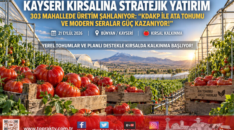 Kayseri Kırsalında Üretim Atağı: KDAKP 3. Fazında 303 Mahalleye Stratejik Yatırım!…