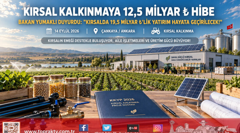 Kırsal Kalkınmaya 12,5 Milyar ₺’lik Dev Hibe: KKYP ile 19,5 Milyar ₺ Yatırım Sahaya İniyor!…