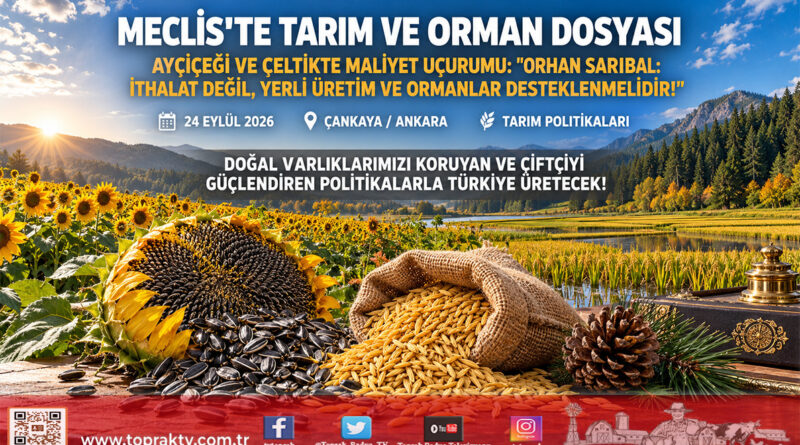 Meclis Gündeminde Ormanlar Ve İthalat Baskısı: Ayçiçeği Ve Çeltikte Maliyet Uçurumu, 43 Milyon Metrekarelik Orman Kararı Masada!…