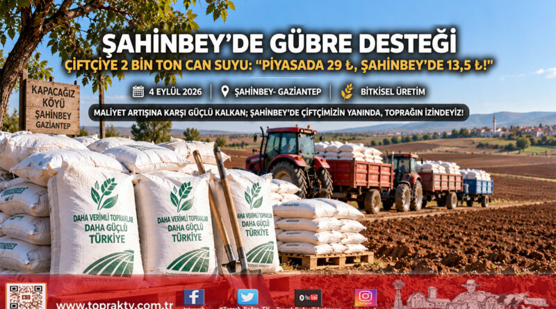 Şahinbey’de Üreticiye Erken Gübre Kalkanı: Kapacağız Mahallesi’nde 2 Bin Ton Gübre Yüzde 50 Hibeyle Dağıtıldı!…