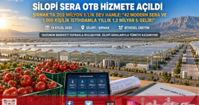 Şırnak Silopi’de 202 Milyon ₺’lik Dev Yatırım: Sera OTB Hizmete Açıldı!…