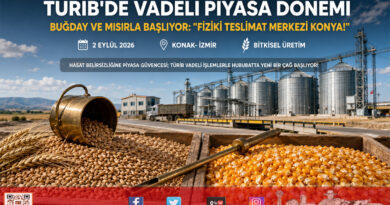 Tarımsal Piyasada Tarihi Eşik: TÜRİB Vadeli İşlem Piyasası Buğday ve Mısır Kontratlarıyla Başlıyor!…