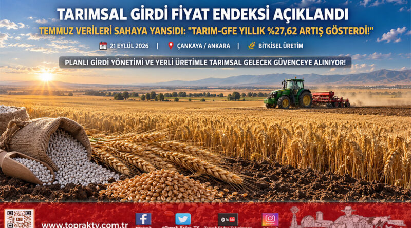 Üretim Maliyetlerinde Temmuz Tablosu Netleşti: Tarım-GFE Yıllık %27,62 Arttı!…