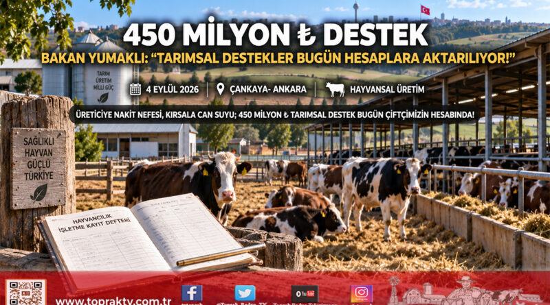 Çiftçinin Hesabına 450 Milyon ₺ Can Suyu: Tarımsal Destekleme Ödemeleri Bugün Yatırılıyor!…