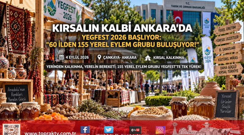 Yerel Kalkınmanın Kalbi Başkentte Atacak: 60 İlden 155 Yerel Eylem Grubu YEGFEST 2026’da Buluşuyor!…