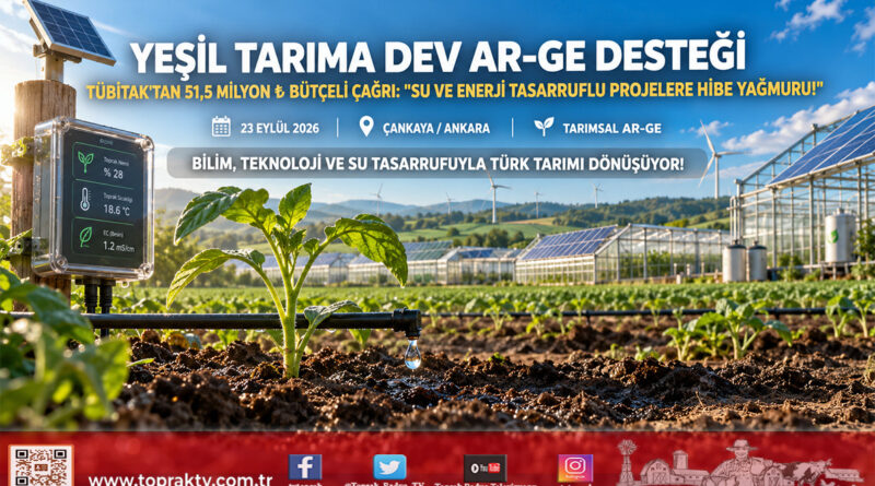 Yeşil Tarım Ve Sanayiye 51,5 Milyon ₺’lik Dev Destek: TÜBİTAK’tan Sürdürülebilir Üretime Yeşil Dönüşüm Çağrısı!…