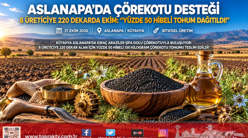 Kütahya Aslanapa’da Tıbbi Aromatik Bitki Seferberliği: 8 Üreticiye Yüzde 50 Hibeli Çörekotu Tohumu Dağıtıldı!…
