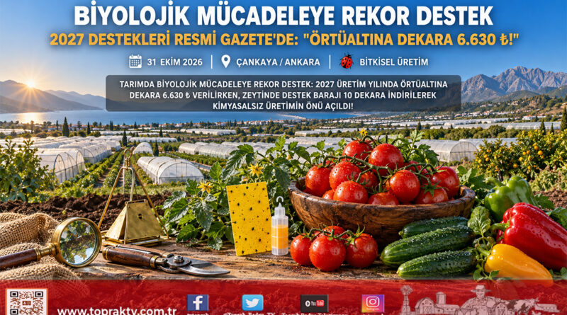 Tarımda Kimyasala Son, Doğal Mücadeleye Rekor Destek: 2027 Yılı Biyolojik ve Biyoteknik Destek Tutarları Belli Oldu!…