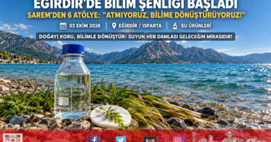 Eğirdir’de “Atmıyoruz, Geleceği Bilime Dönüştürüyoruz” Bilim Şenliği Başladı: SAREM’den 6 Özel Atölye!…