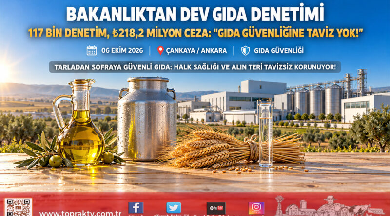 Tarım ve Orman Bakanlığı’ndan Eylül Ayında Dev Gıda Denetimi: 117 Bin 360 Denetim, ₺218,2 Milyon Ceza ve 29 Suç Duyurusu!…