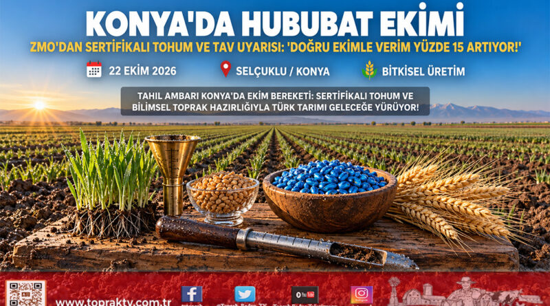 Konya Ovası’nda Hububat Ekim Sezonu Başladı: ZMO Şube Başkanı Burak Kırkgöz’den Sertifikalı Tohum ve Ağır Tav Uyarısı!…