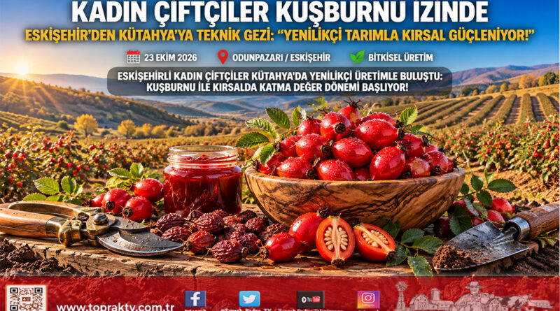 Eskişehirli Kadın Çiftçiler Kütahya’da Kuşburnu İzinde: Tarımsal Yeniliklerle Katma Değerli Üretim Başlıyor!…