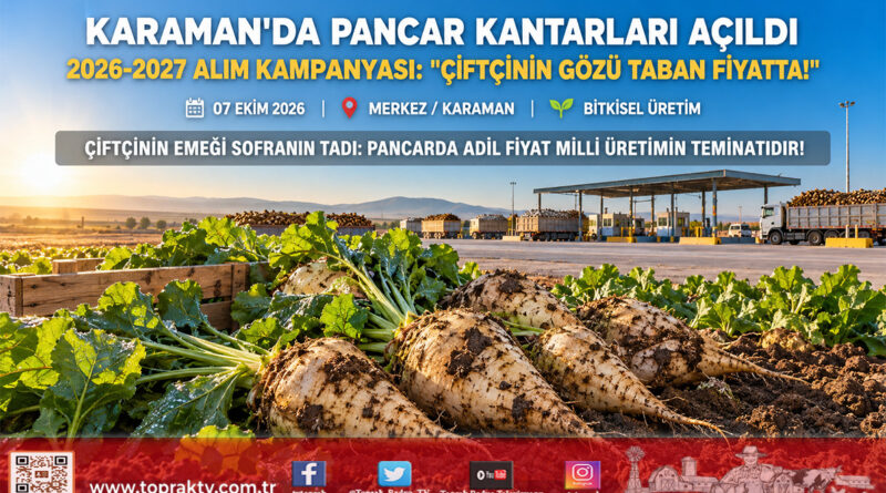 Karaman’da Şeker Pancarı Alım Kampanyası Başladı: Kantarlar Açıldı, Çiftçinin Gözü Açıklanacak Alım Fiyatında!…