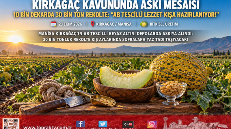 Kırkağaç Kavununda Askı Mesaisi Başladı: 10 Bin Dekarda 30 Bin Ton Rekolte, Kış Sofraları İçin Hazır!…
