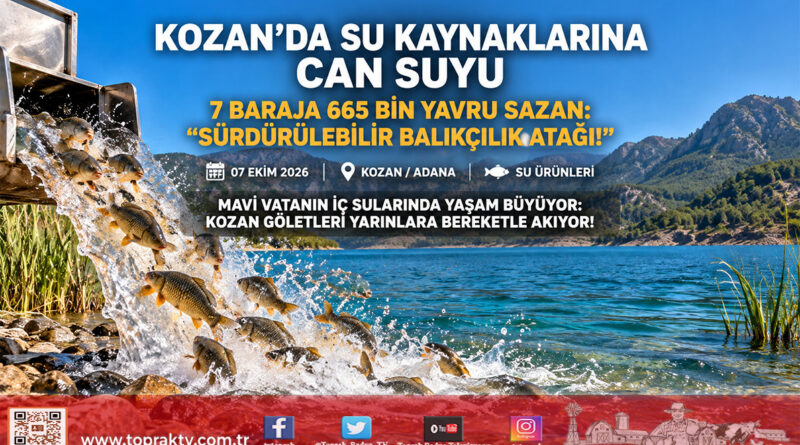 Kozan’ın Mavi Sularına Can Suyu: 7 Ayrı Baraj ve Gölete 665 Bin Pullu Sazan Yavrusu Bırakıldı!…