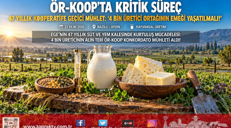 Ege’nin 47 Yıllık Süt ve Yem Devi ÖR-KOOP Konkordato İlan Etti: 4 Bin Üretici Ortağı Bulunan Kooperatife Geçici Mühlet!…