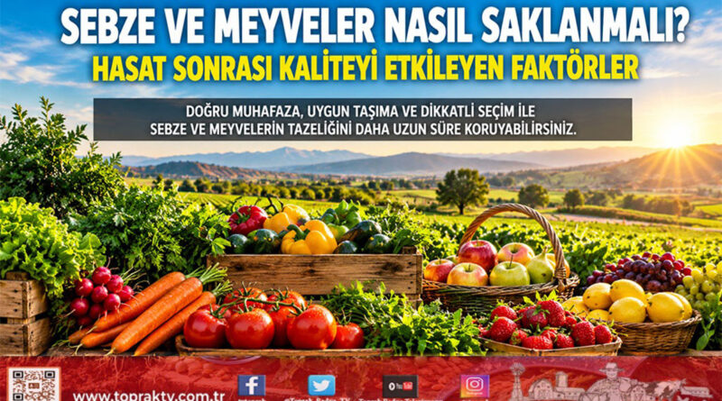 Sebze ve Meyveler Nasıl Saklanmalı? Hasat Sonrası Kaliteyi Etkileyen Faktörler…