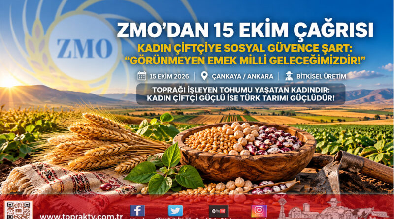 Ziraat Mühendisleri Odası’ndan 15 Ekim Manifestosu: Ücretsiz Aile İşçiliği Çözülmeli, Kadın Çiftçiye Sosyal Güvence Sağlanmalıdır!…